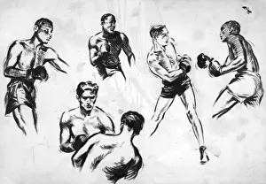 Boxing Gloves History Prints: Boxers by David Wright