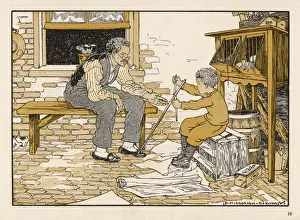 Boy Gets Kite Advice Print