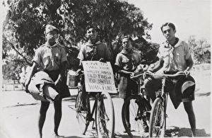 Boy scouts on bicycles, Ceylon (Sri Lanka), WW2 Boy scouts on bicycles, Ceylon (Sri Lanka), WW2
