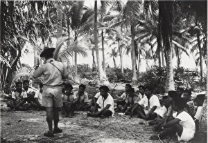 Boy scouts and leader, Gilbert Islands, Pacific Boy scouts and leader, Gilbert Islands, Pacific