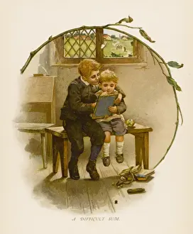 Old Photographs Of Schools Prints: Boys in Classroom