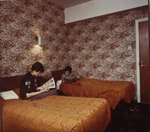 Boys in dormitory at Baden Powell House, London Boys in dormitory at Baden Powell House, London