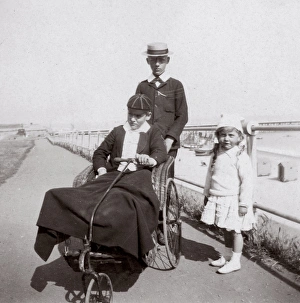 Two boys and a girl on holiday, Southwold, Suffolk Two boys and a girl on holiday, Southwold, Suffolk