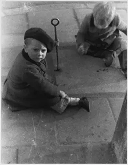 Childhood Scenes From The Past Prints: Boys on the Pavement