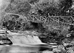 Northern Ireland Waterfalls Prints: Bracket Path in the Glen, Glenariff