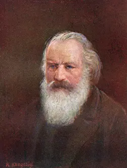 Prints of JOHANNES BRAHMS German musician Date: 1833 - 1897 Hamburg Prints: Johannes Brahms Portrait Print 1833-1897