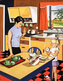 Kitchen Table Setting Prints: Breakfast time