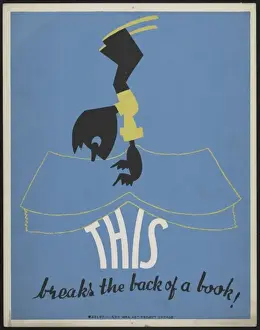 WPA Poster Prints: This breaks the back of a book