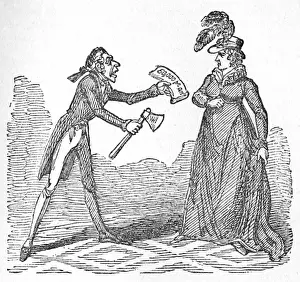 Queen Caroline Offered an Annuity, 1820 Print