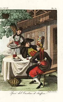 Bride and groom of the Canton of Schaffhausen, Switzerland Bride and groom of the Canton of Schaffhausen, Switzerland