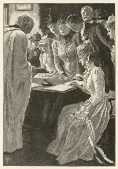 Wedding Ceremony Prints: The Bride Signs