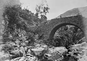 Azores Landscape Prints: Bridge over stream bed