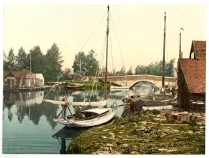 Coloured Photographs Of England Prints: Bridge, Wroxham, England