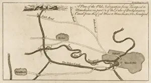 Bridgewater Canal Map Print, 1761