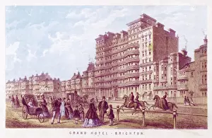 19th Century English Architecture Prints: Brighton / The Grand Hotel