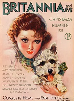Britannia and Eve Christmas cover 1933 Britannia and Eve Christmas cover 1933