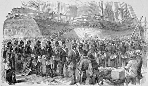 The British 34th Regiment leaving the Crimea, 1856 The British 34th Regiment leaving the Crimea, 1856
