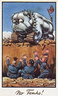 British Bulldog Tank surprises Germans in a trench British Bulldog Tank surprises Germans in a trench