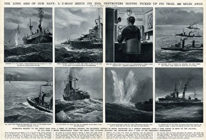 British destroyers v. German U-boat by G. H. Davis British destroyers v. German U-boat by G. H. Davis