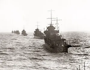 British navy destroyers on exercise, North Sea, 1933 British navy destroyers on exercise, North Sea, 1933