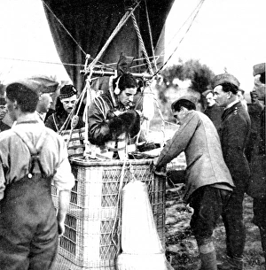 A British observation-officer testing his communications equ A British observation-officer testing his communications equ