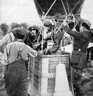 A British observation-officers parachute being tested A British observation-officers parachute being tested