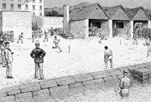 British Officers Playing Rounders in Suda Dockard British Officers Playing Rounders in Suda Dockard