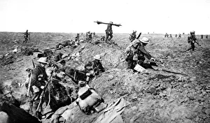 British reserves leaving their trenches during an advance British reserves leaving their trenches during an advance