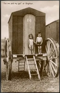 Vintage Seaside Holidays Prints: Bathing Machine Brighton
