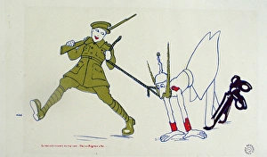 British Tommy pulling Regiments new mascot (the Kaiser) British Tommy pulling Regiments new mascot (the Kaiser)