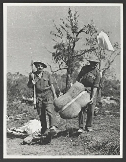 British troops collecting air-dropped supplies into the Admi British troops collecting air-dropped supplies into the Admi