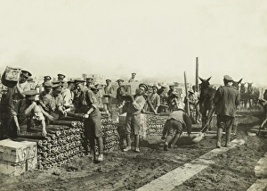British troops unloading high explosive shells British troops unloading high explosive shells