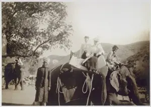 Elephant Ride In India Prints: Brits in India