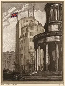 Broadcasting House Print: 1932 BBC London