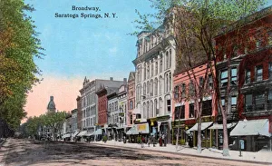 Broadway, Saratoga Springs, New York State, USA Broadway, Saratoga Springs, New York State, USA
