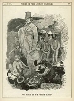 Print of Brunel's Broad Gauge Railway Design
