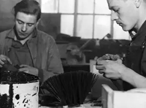 Young Brushmakers, Pitched Bristles Print, 1950s