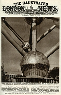 Brussels Atomium, nearly completed 1958 Brussels Atomium, nearly completed 1958