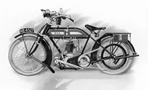 BSA Print 1914 Motorcycle