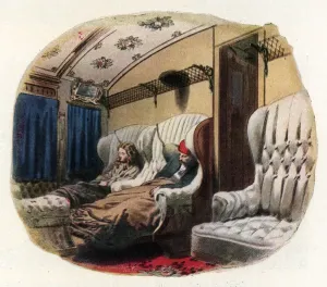 Russian Train Compartment Print, 1864