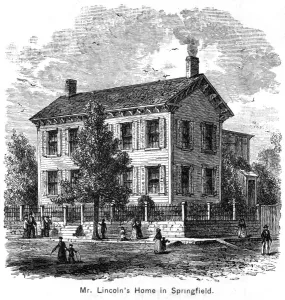 Abraham Lincoln's Springfield Home Print (1809-1865)
