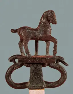 Bronze Equestrian Statue Prints: Buckle Reins with A