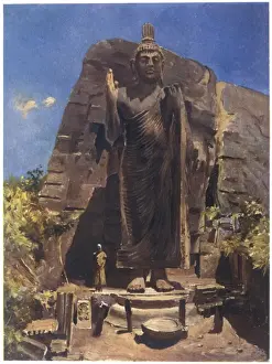 Buddha Print - Ceylon Statue