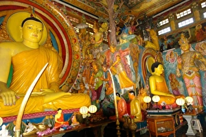Buddhas in a temple, Colombo, Sri Lanka Buddhas in a temple, Colombo, Sri Lanka