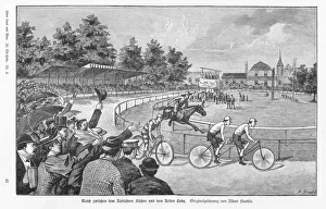 Buffalo Bill Cody racing in Munich, Germany Buffalo Bill Cody racing in Munich, Germany