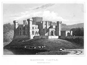 Prints of Eastnor Castle, Hereford. Date: 1826 Herefordshire Prints: Eastnor Castle Print, Herefordshire, 1826