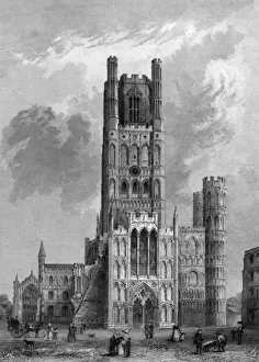 English Cathedrals History Prints: Building / Ely Cathedral