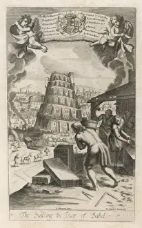 Biblical Illustrations Online Prints: Building Tower of Babel