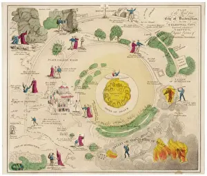 17th-Century Pilgrims Route Print