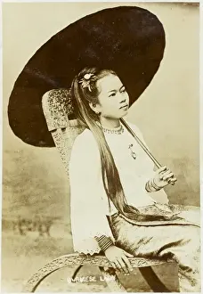 Dark Hair Beauty Prints: A Burmese Lady